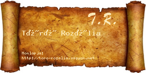 Törő Rozália névjegykártya