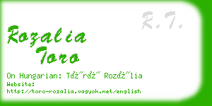 rozalia toro business card